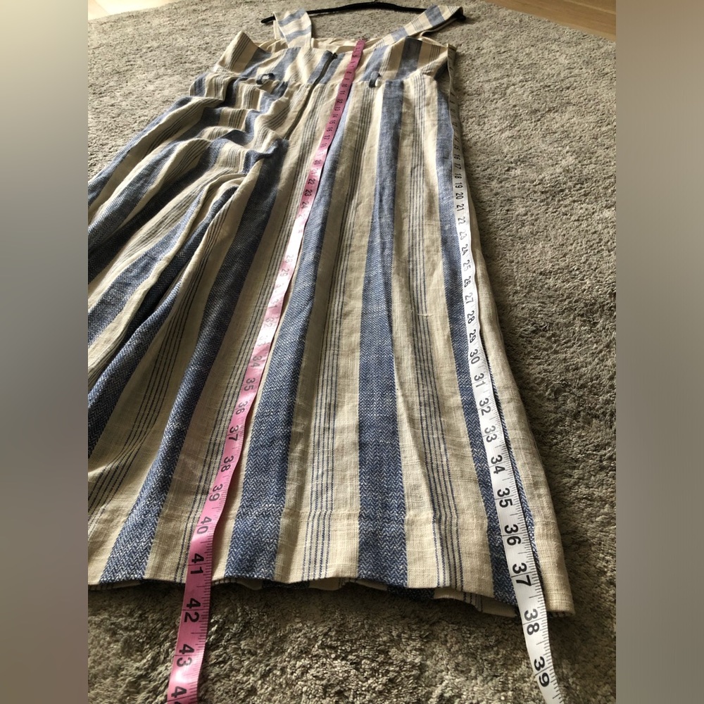 Alice + Olivia Marty Belted Striped Linen-Blend Jumpsuit - Picture 16 of 16